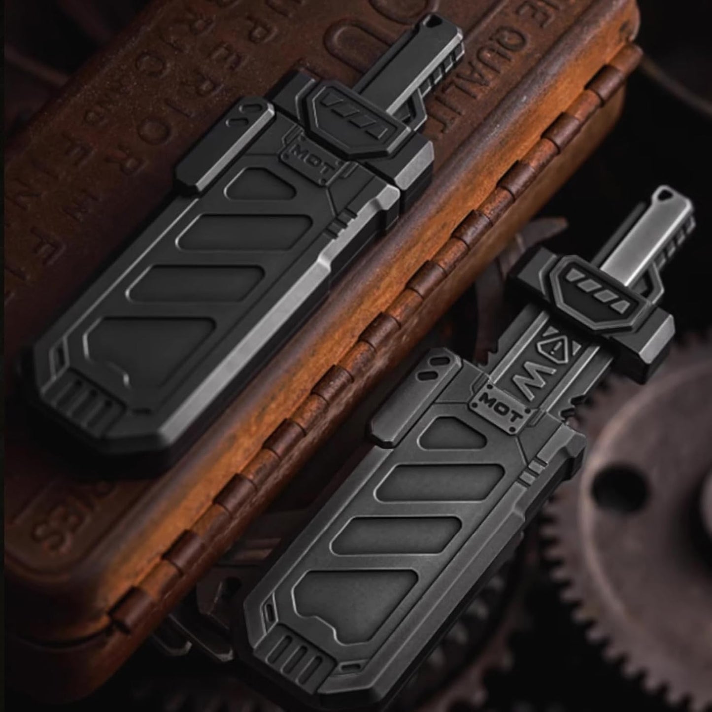 Haptic Fidget Slider – Sky Breaker Metal with Sword & Scabbard Press Mechanism