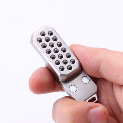Haptic Fidget Slider – Stainless Steel Push Press Bead EDC Stress Relief Desk Toy