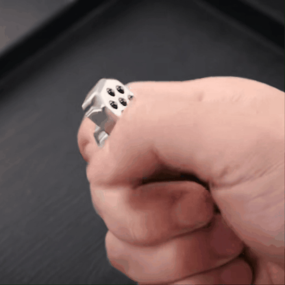 Haptic Fidget Slider – Stainless Steel Push Press Bead EDC Stress Relief Desk Toy