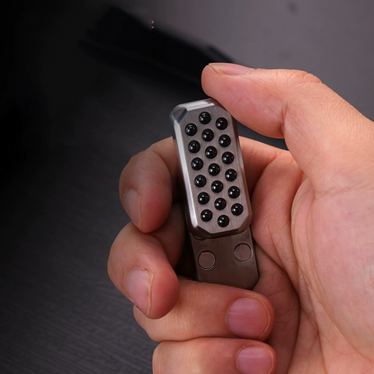Haptic Fidget Slider – Stainless Steel Push Press Bead EDC Stress Relief Desk Toy