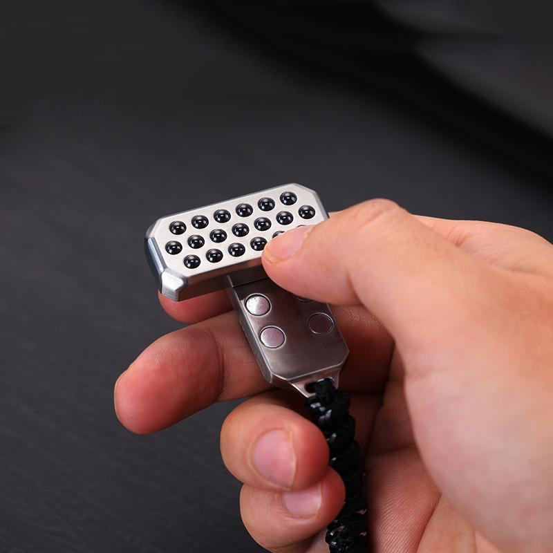 Haptic Fidget Slider – Stainless Steel Push Press Bead EDC Stress Relief Desk Toy