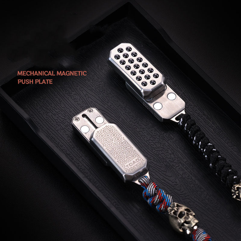 Haptic Fidget Slider – Stainless Steel Push Press Bead EDC Stress Relief Desk Toy