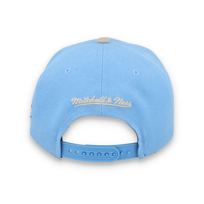Mitchell & Ness Houston Astros 2005 World Series Side Patch Pro Pitch Snapback Hat-Light Blue/Beige