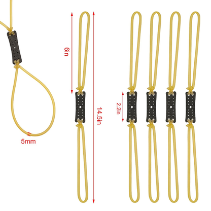Hunting Slingshot – Adults with 10-Pack Round Tube Bands with Leather Pocket