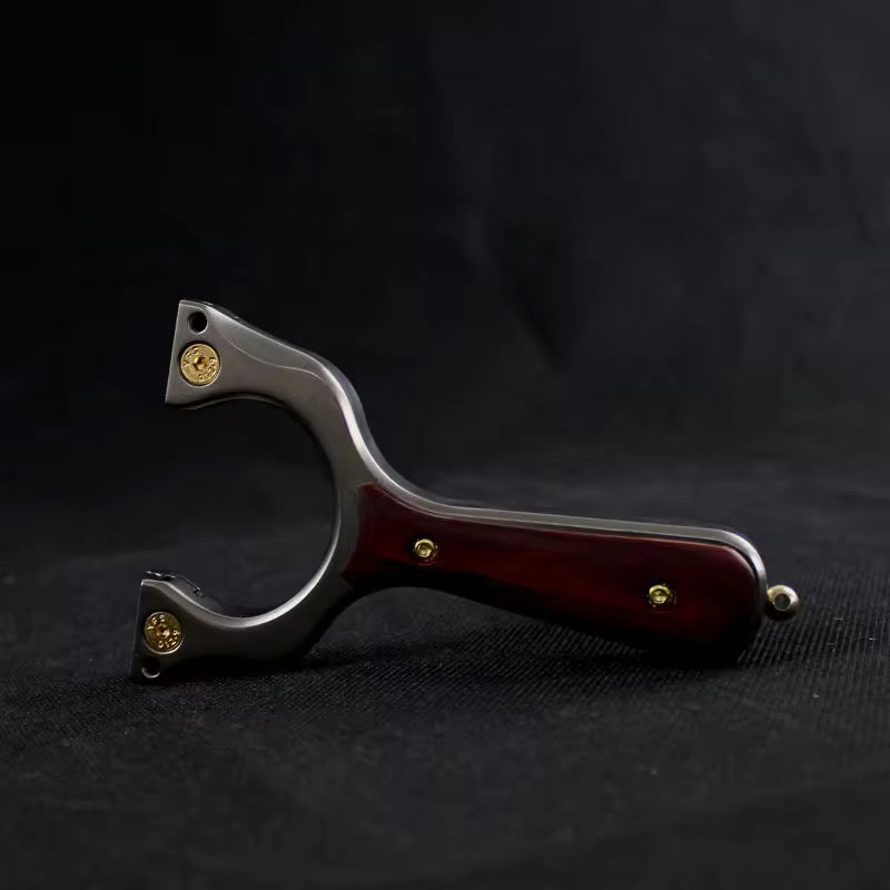 Hunting Slingshot – Tactical with Stainless Steel Wooden Handle with Target Practice