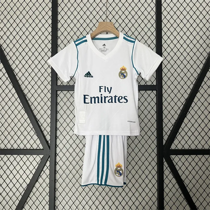 Retro Kids Real Madrid Home Jersey 17/18