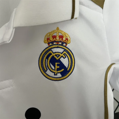 Retro Kids Real Madrid Home Jersey 11/12