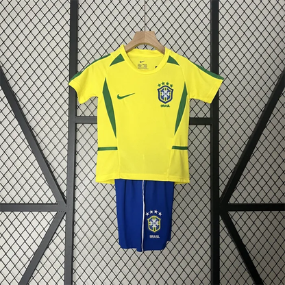 Retro Kids Brazil Home Jersey 2002