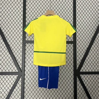 Retro Kids Brazil Home Jersey 2002