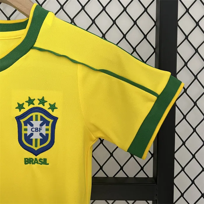Retro Kids Brazil Home Jersey 1998