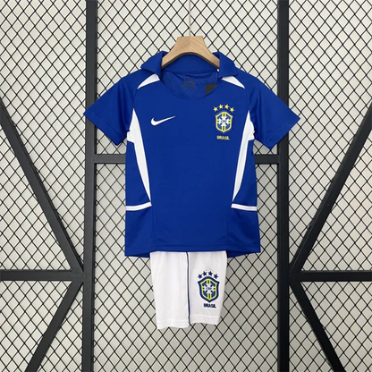 Retro Kids Brazil Away Jersey 2002