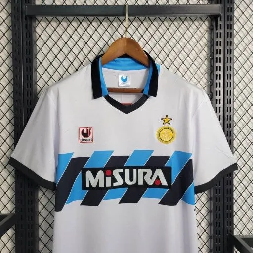 Inter Milan Jersey Away Kit 90/91 Retro Football Team Soccer Shirt