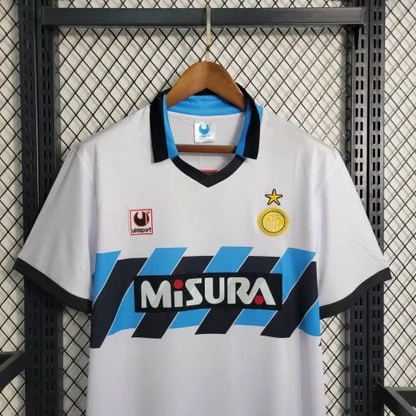 Inter Milan Jersey Away Kit 90/91 Retro Football Team Soccer Shirt