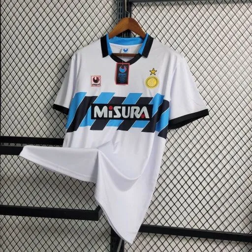 Inter Milan Jersey Away Kit 90/91 Retro Football Team Soccer Shirt