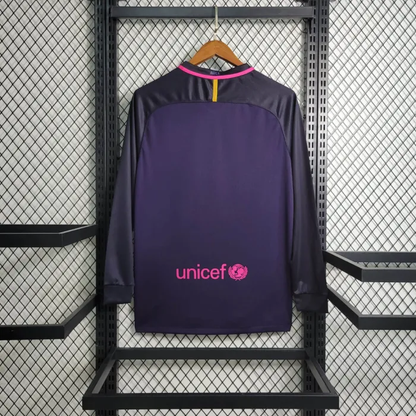 Barcelona Jersey Away kit 16/17 Retro Long Sleeves Football Team Soccer shirt