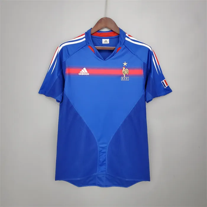 France Jersey Home Kit 2004 Retro Football Team Soccer Shirt