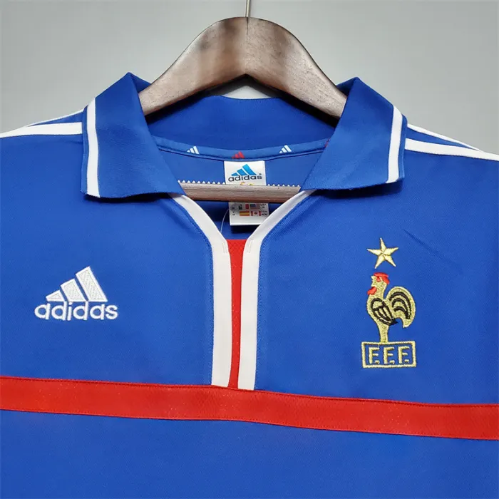 France Jersey Home Kit 2000 Retro Football Team Soccer Shirt
