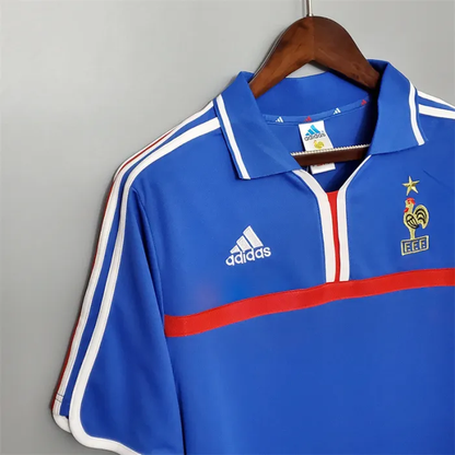 France Jersey Home Kit 2000 Retro Football Team Soccer Shirt
