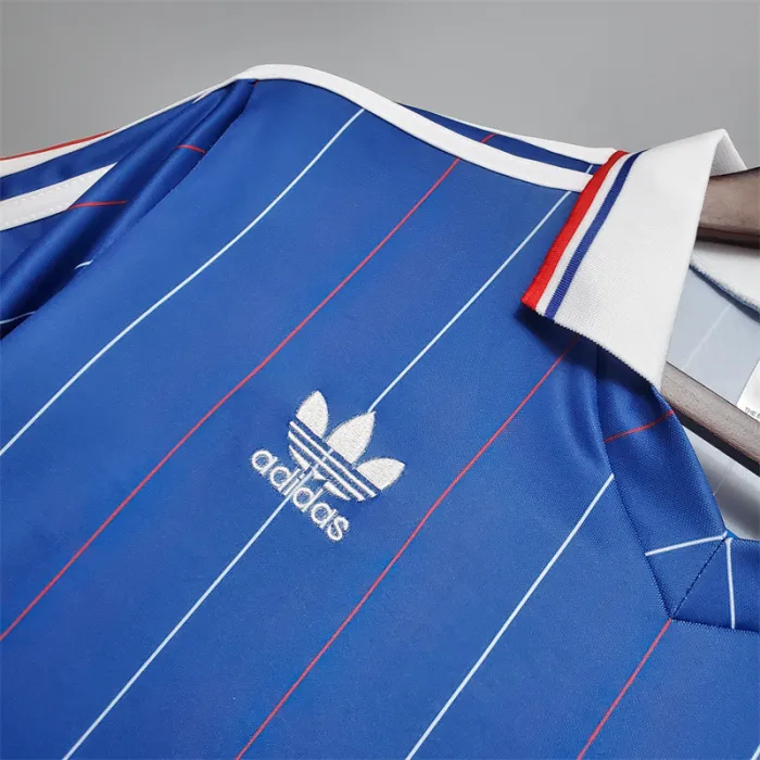 France Jersey Home Kit 1982 Retro Football Team Soccer Shirt