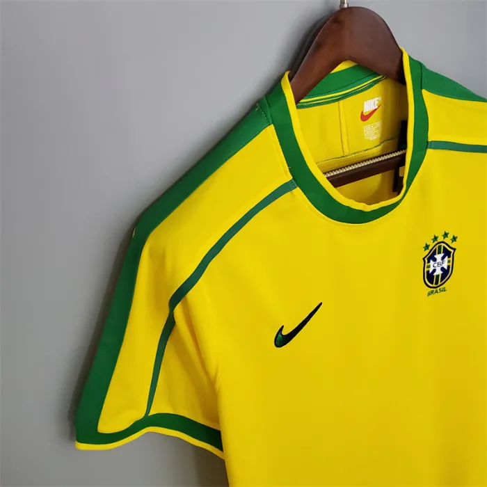 Brazil Jersey Home Kit 1998 Retro Football Team Soccer Shirt