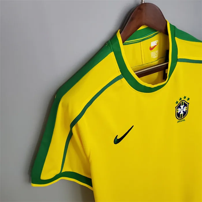 Brazil Jersey Home Kit 1998 Retro Football Team Soccer Shirt