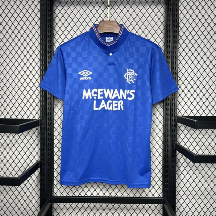 Retro Rangers Home Kit 1987 1990 Football Jersey