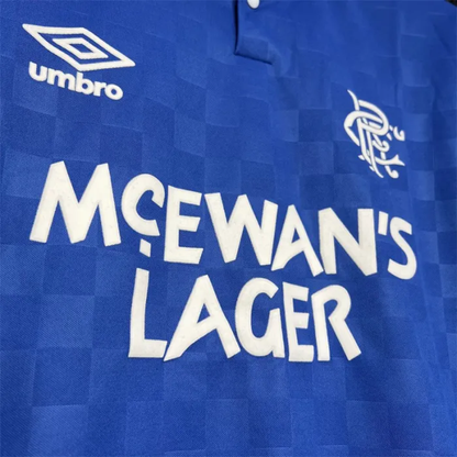 Retro Rangers Home Kit 1987 1990 Football Jersey