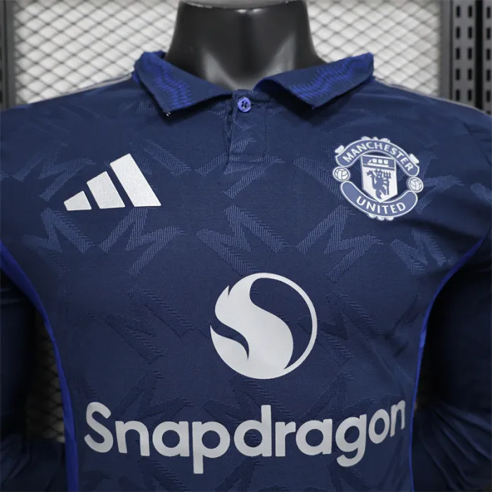 Player Manchester United Away Kit 24/25 Football Jersey Long Sleeves