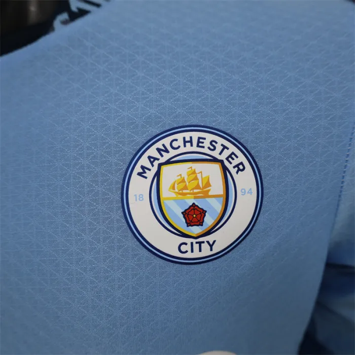 Player Version Manchester City Home Kit 24/25 Football Jersey Long Sleeves