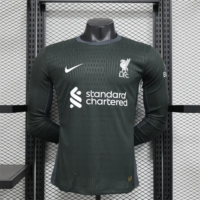 24/25 Liverpool Away Long Sleeve Kit Player Version Football Jersey