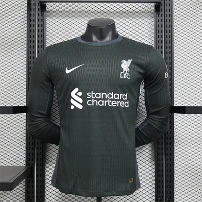24/25 Liverpool Away Long Sleeve Kit Player Version Football Jersey