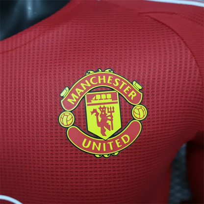 Player Manchester United Home Kit 24/25 Football Jersey Long Sleeves
