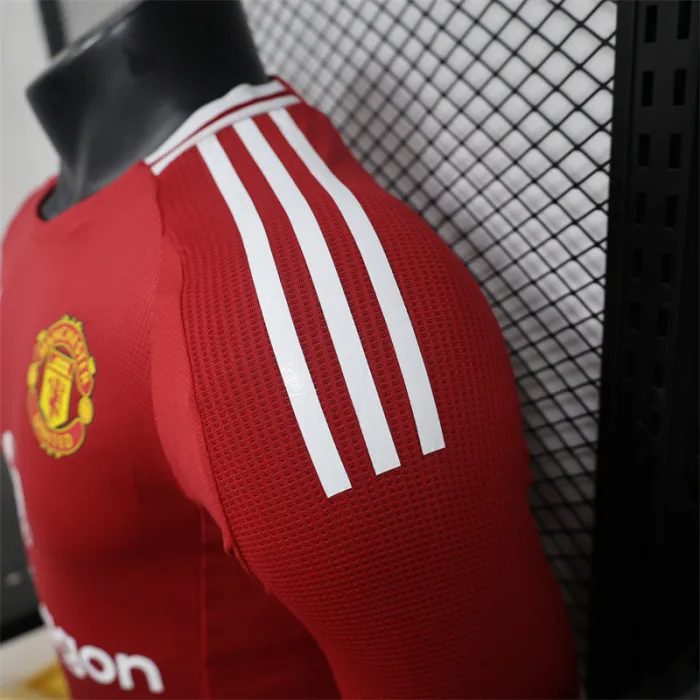 Player Manchester United Home Kit 24/25 Football Jersey Long Sleeves