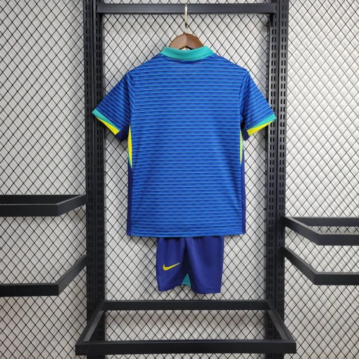 Kids Brazil Away Kit 24/25 Copa America 2024 Football Jersey