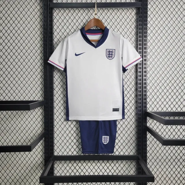 England Home Kit 24/25 Euro Cup 2024 Kids Football Jersey
