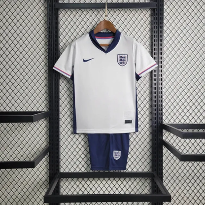 England Home Kit 24/25 Euro Cup 2024 Kids Football Jersey