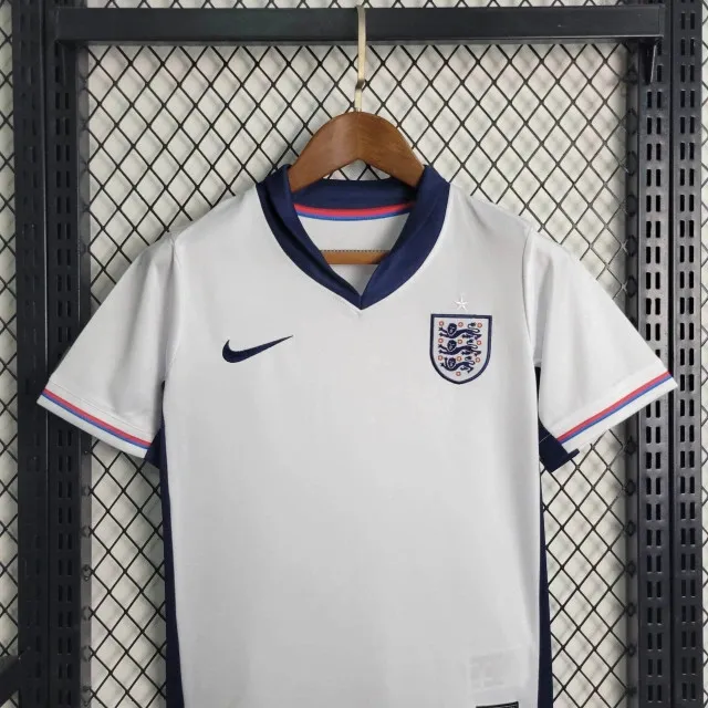 England Home Kit 24/25 Euro Cup 2024 Kids Football Jersey