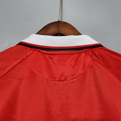 Manchester United Jersey Home Kit 1999/00 Retro Long Sleeves Football Team Soccer Shirt