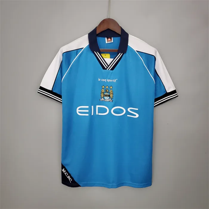Manchester City Jersey Home Kit 1999/01 Retro Football Team Soccer Shirt