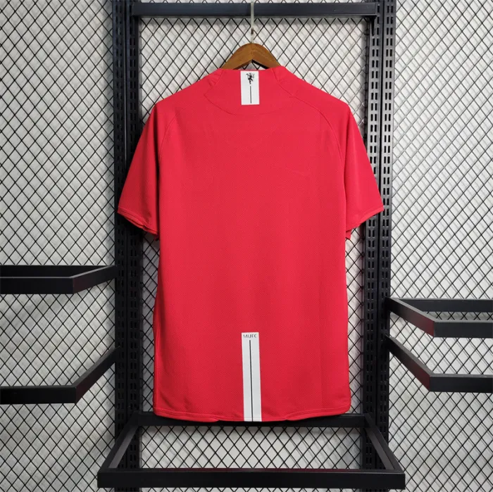 Manchester United Jersey Home Kit 07/08 Retro Football Team Soccer Shirt(UCL Final ed)