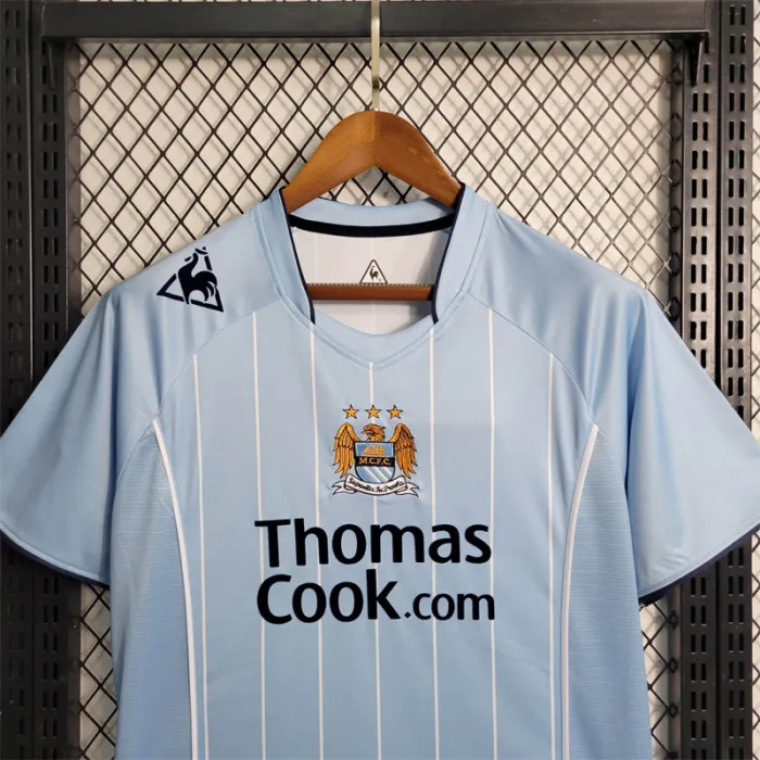 Manchester City Jersey Home Kit 07/08 Retro Football Team Soccer Shirt