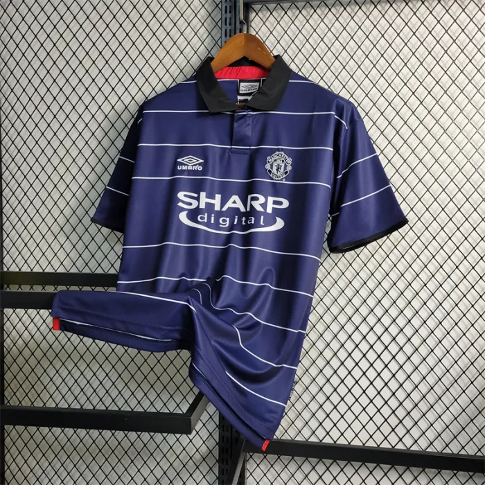 Manchester United Jersey Third Kit 1999/00 Retro Football Team Soccer Shirt