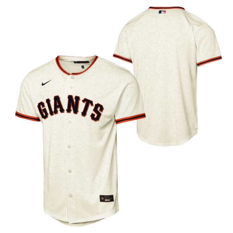 Nike Youth San Francisco Giants Home Baseline Jersey-Cream
