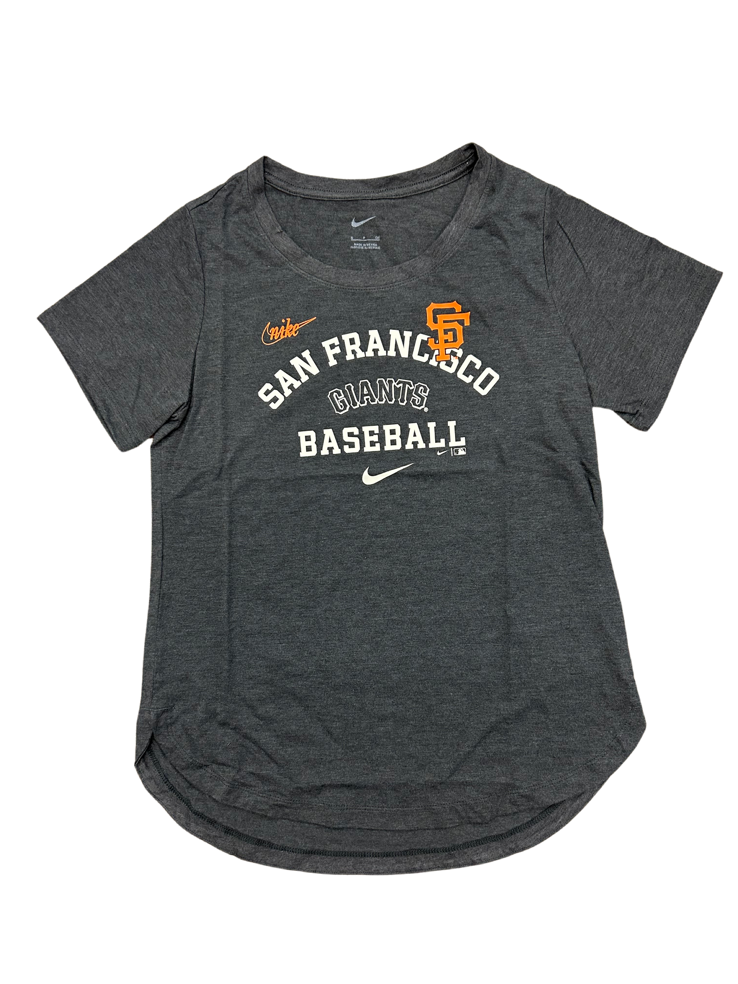 Nike Women's San Francisco Giants Triblend Tee Rewind Arch Mix - Blackhead
