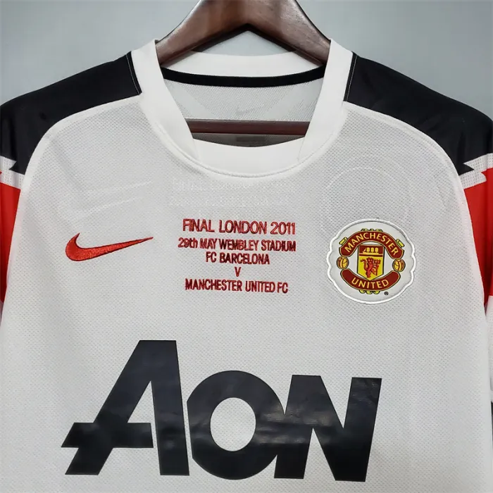 Manchester United Jersey Away Kit 2010/11 Retro Football Team Soccer Shirt