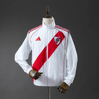 River Plate Windbreaker 2025/26 White Football Kit