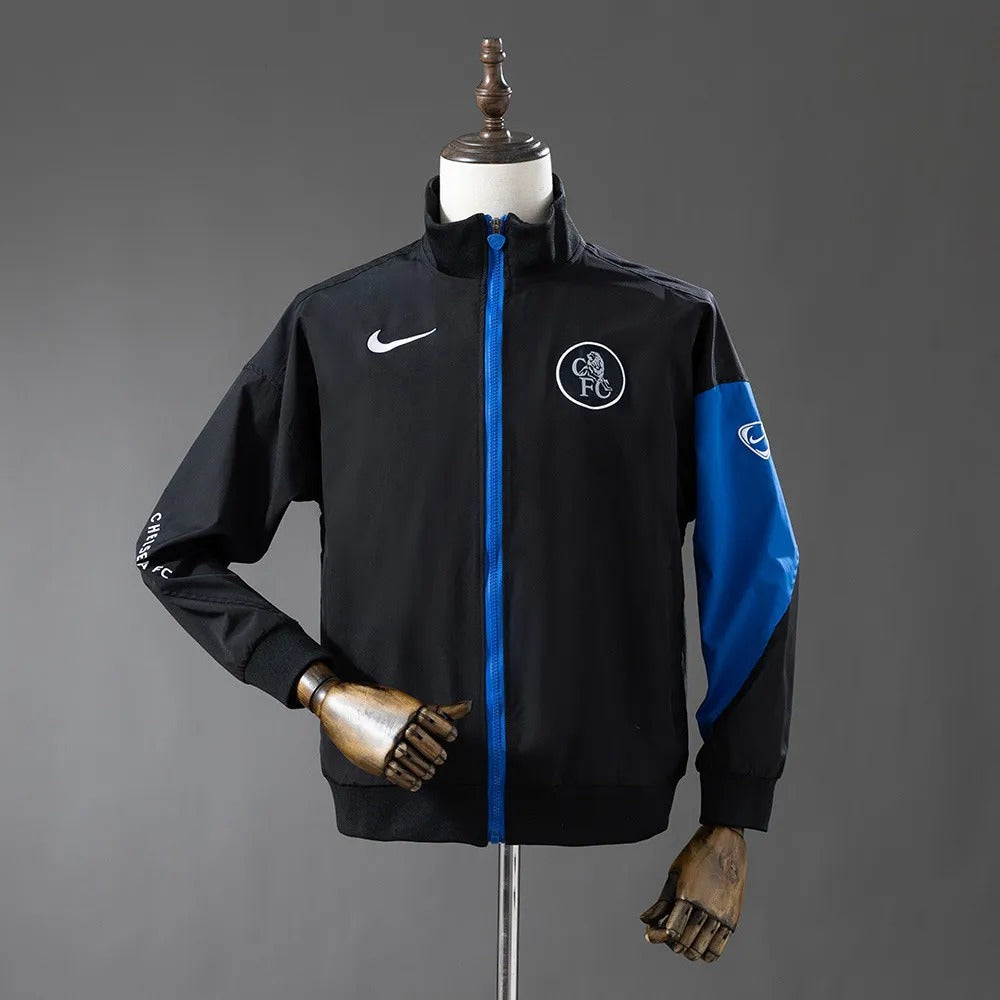 Chelsea Windbreaker 2025/26 Black Football Kit