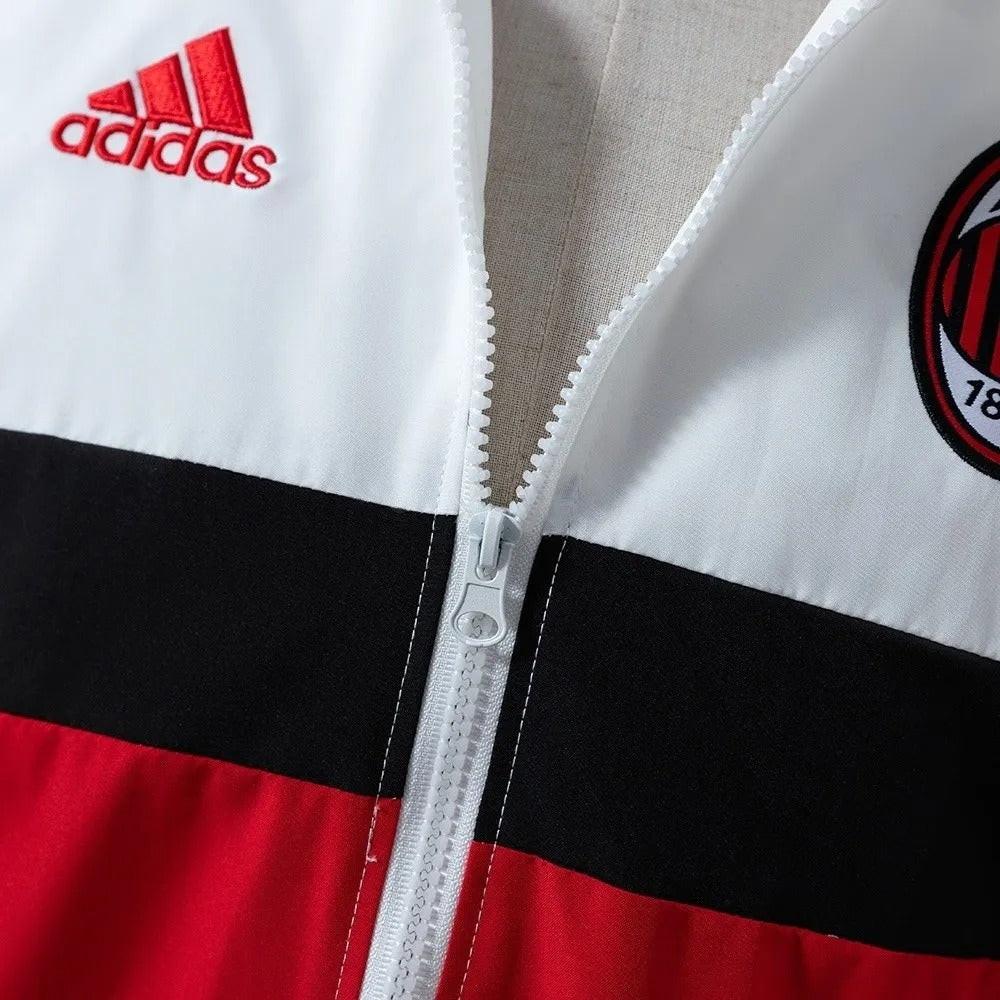 AC Milan Windbreaker 2025/26 White Football Kit