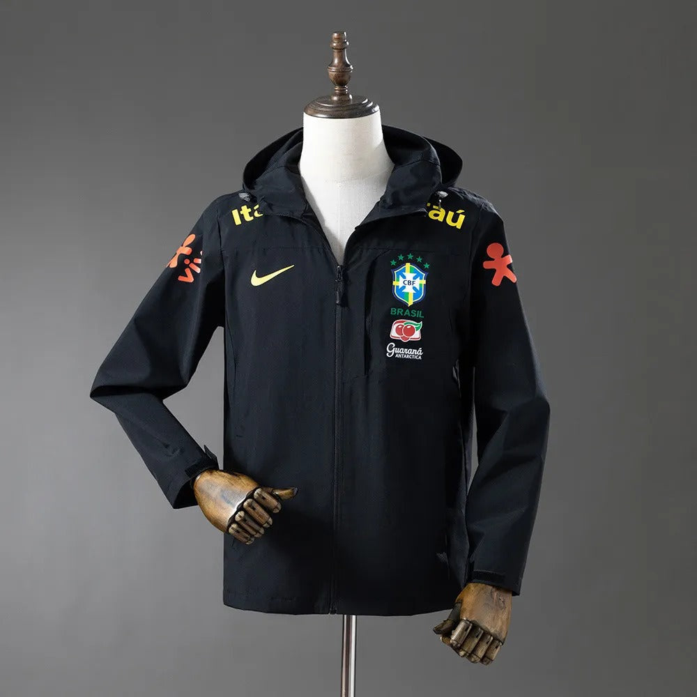 Brazil Windbreaker 2025/26 Black Football Kit