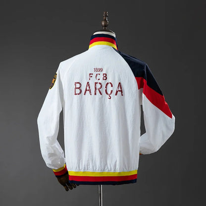 Barcelona Windbreaker 2025/26 White Football Kit